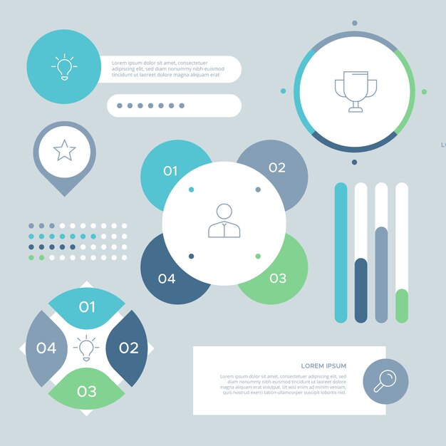 Collection of business infographic elements