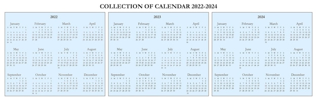 캘린더 2022-2024 컬렉션