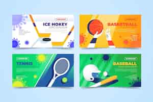 Free vector collection of cancelled sporting events banners