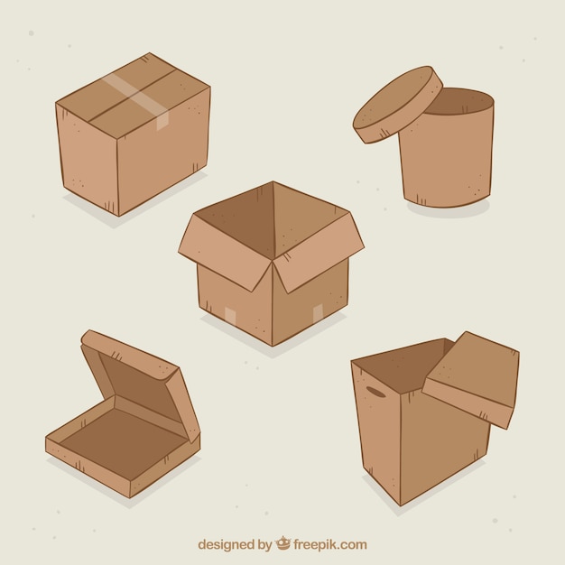 Сбор картонных коробок для доставки