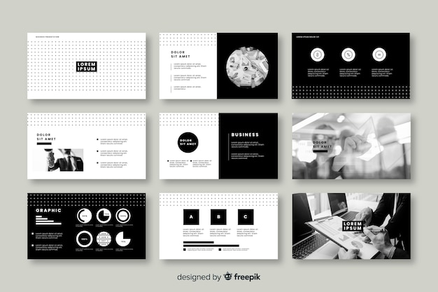 Collection of cards for business presentation