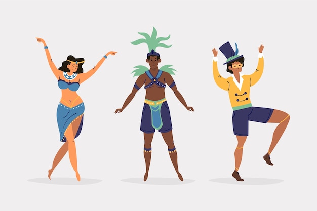 Collection of carnival dancers