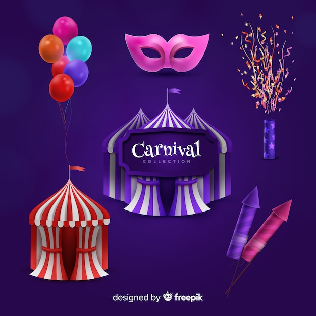 Free vector collection of carnival elements