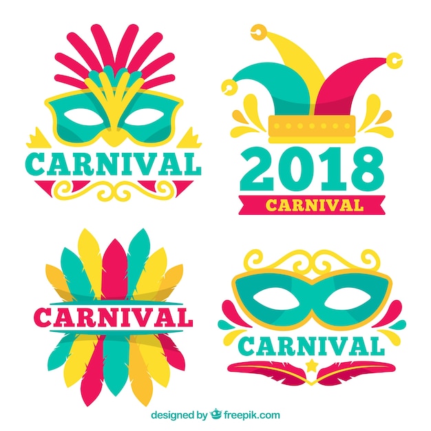 collection of carnival labels