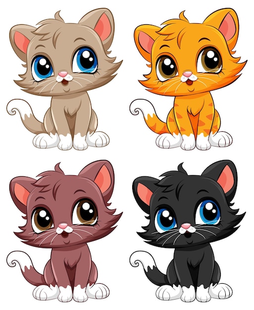 Free vector collection of cats vector