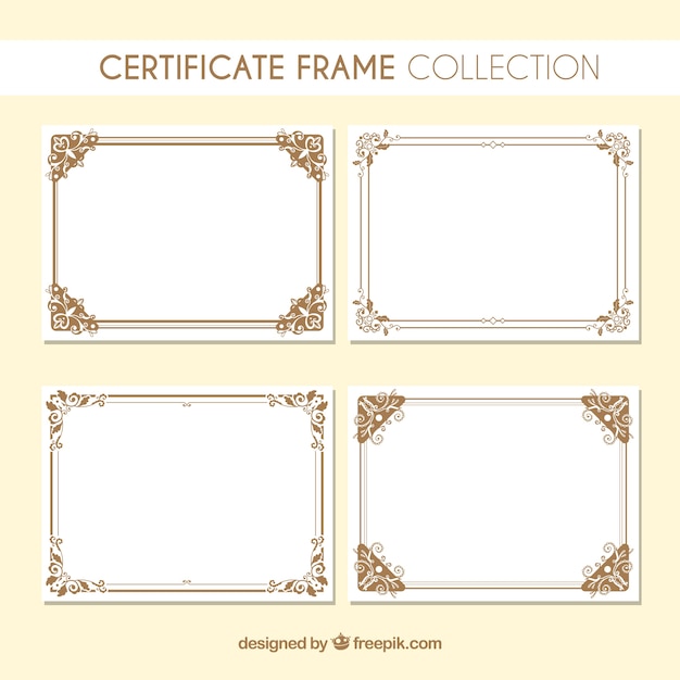 Collection of certificate frames