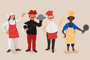Free vector collection of chef cook