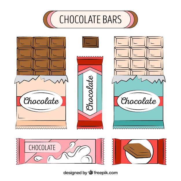 Collection of chocolate bars