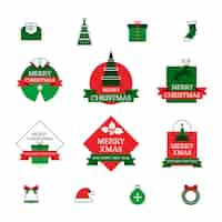 Free vector collection of christmas badges