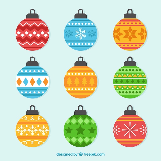 Free vector collection of christmas ball