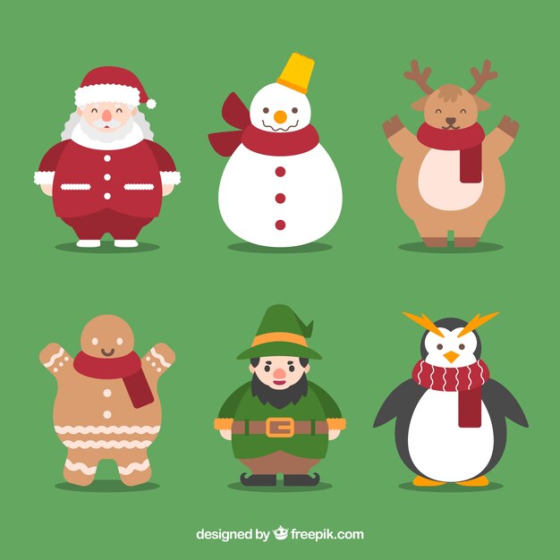 Collection of christmas characters