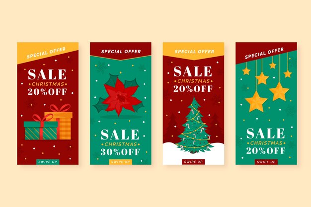 Collection of christmas sale instagram story