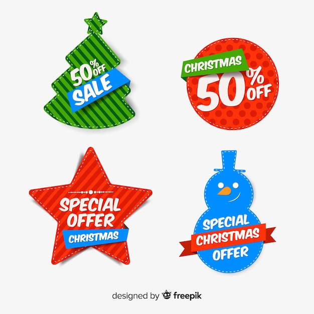 Free vector collection of christmas sales illustrations