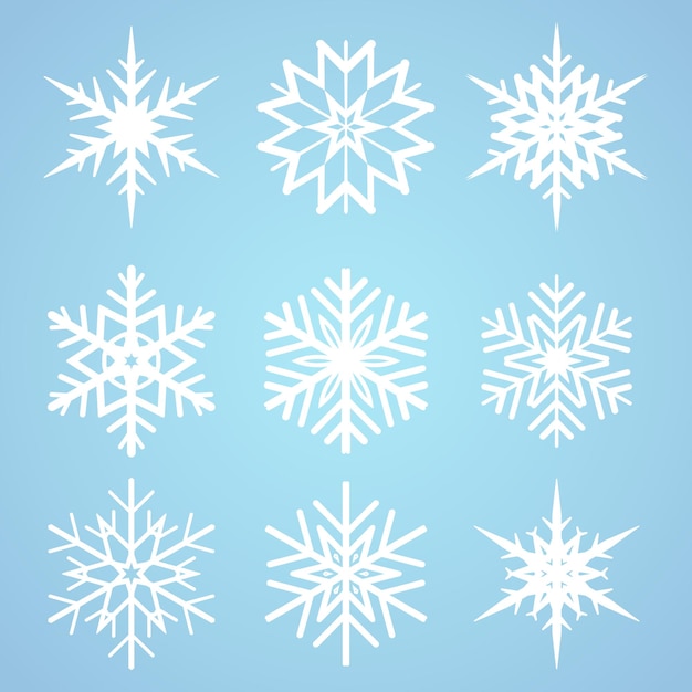 Collection of christmas snowflakes 2210