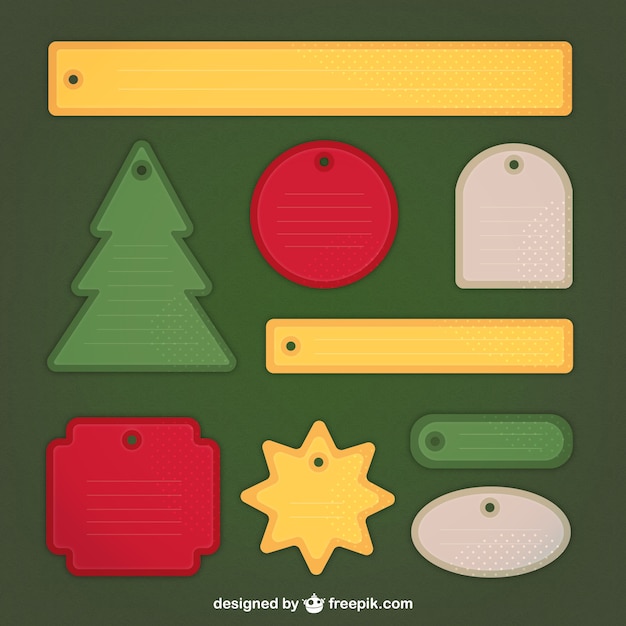 Collection of christmas tags