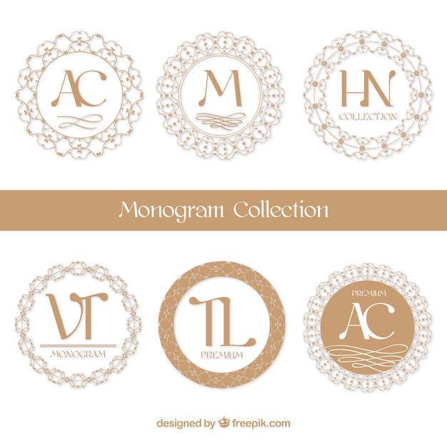 Raccolta di monogramma circolare