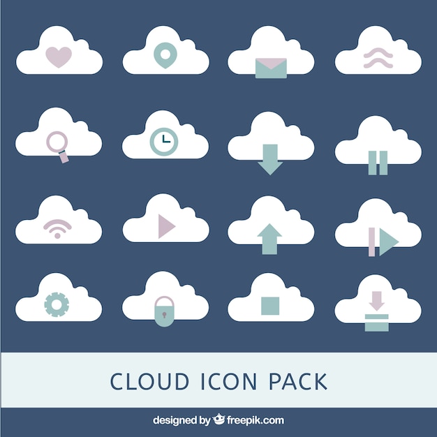 Collezione di icone di cloud