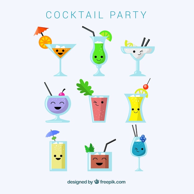 Raccolta di personaggi di cocktail