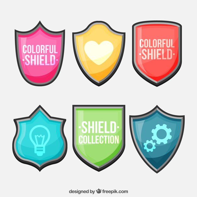 Collection of color shields