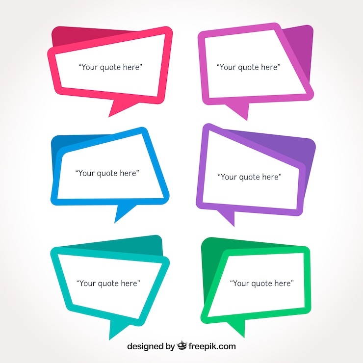 Free Vector collection of colored dialog balloons