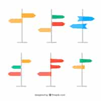 Free vector collection of colored signal of addresses