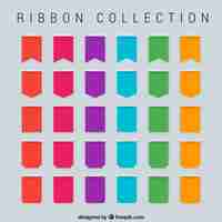 Free vector collection of colorful ribbons