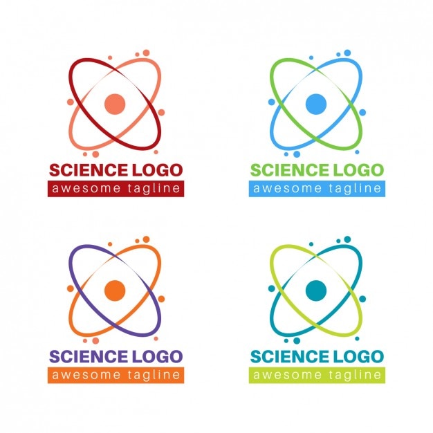 Free Vector collection of colorful science logo