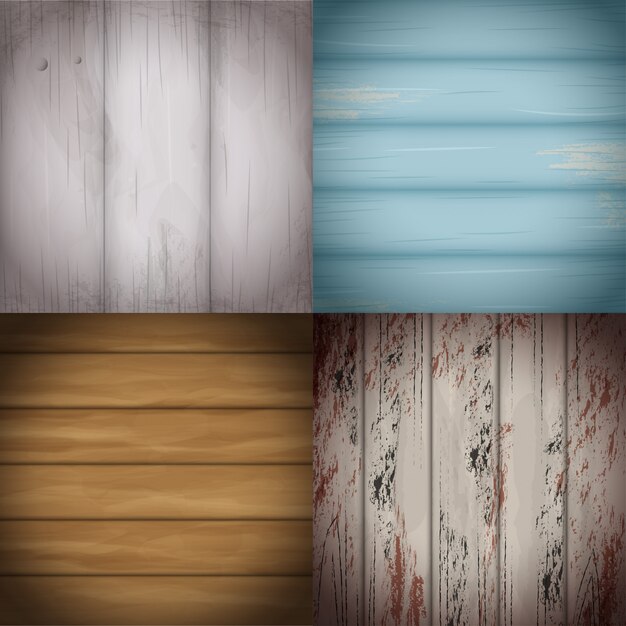 Collection of colorful wooden surfaces