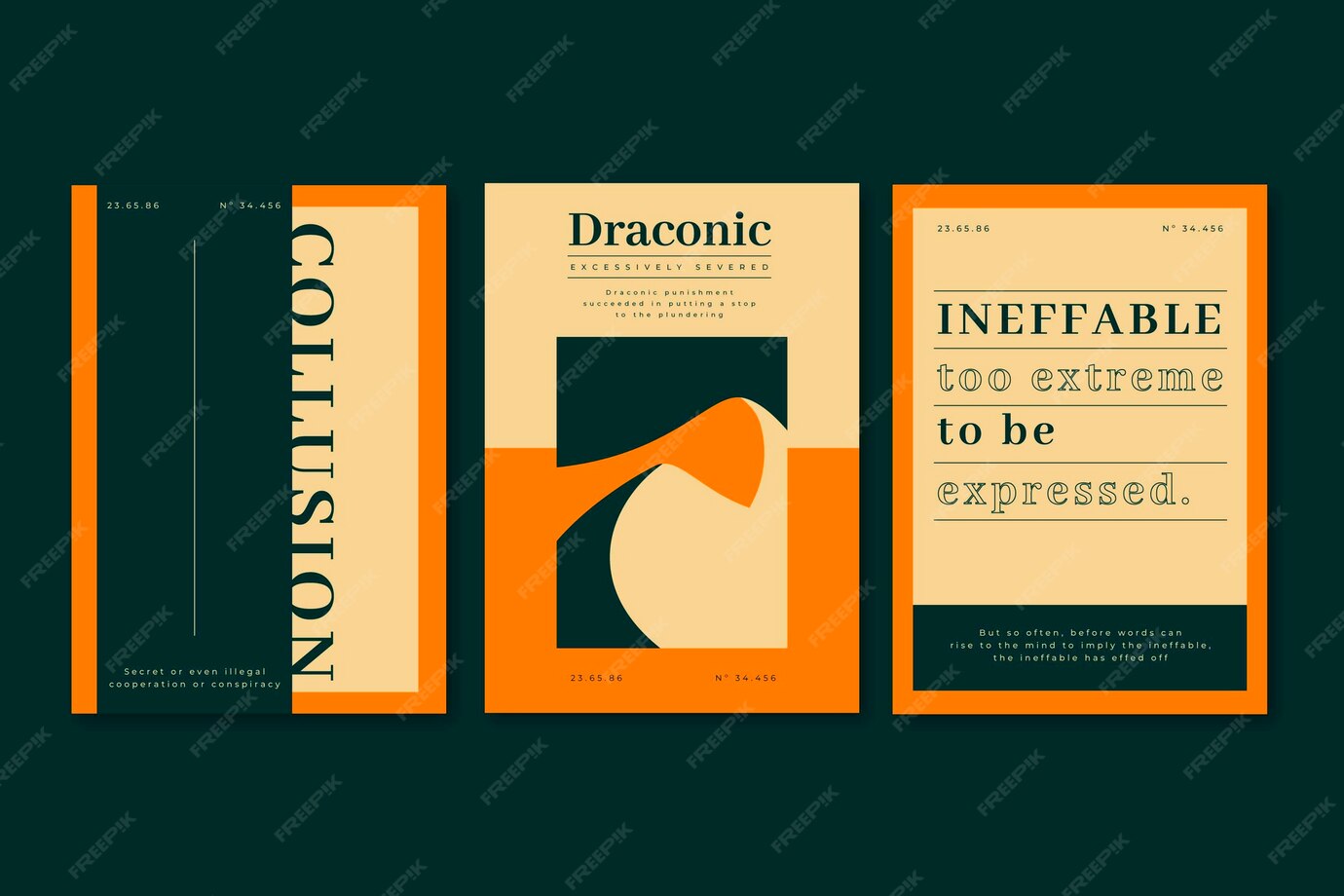 Free Vector | Collection of colourful poster template
