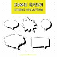 Free vector collection of comic speech bubble