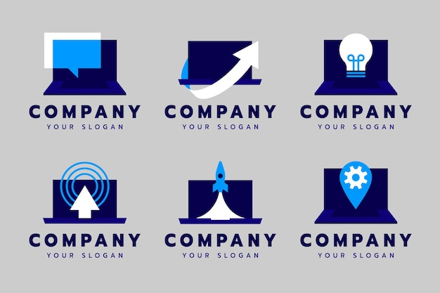 Free vector collection of computer logo templates