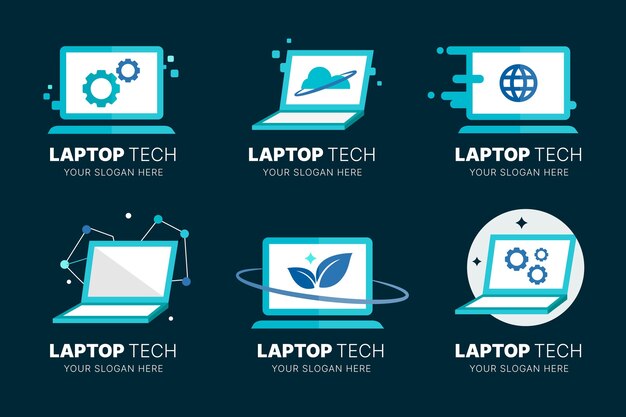 コンピューターのロゴテンプレートのコレクション