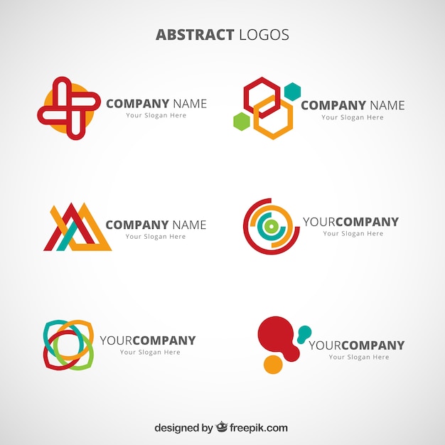 Collection of corporate abstract logos