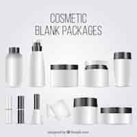 Free vector collection of cosmetic blank package