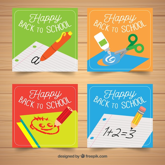 Collection of creative back to school cards