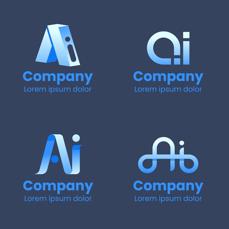 Free Vector collection of creative flat ai logos