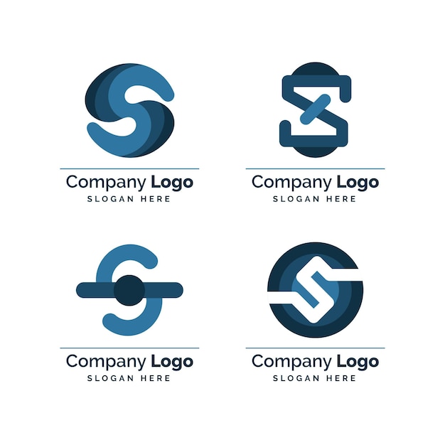 Free vector collection of creative flat s logos