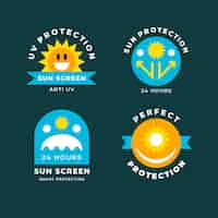 Free vector collection of creative ultraviolet badges