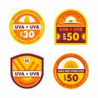 Free vector collection of creative ultraviolet badges