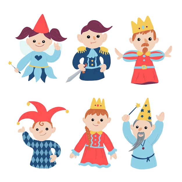 Free vector collection of cute hand puppets for children