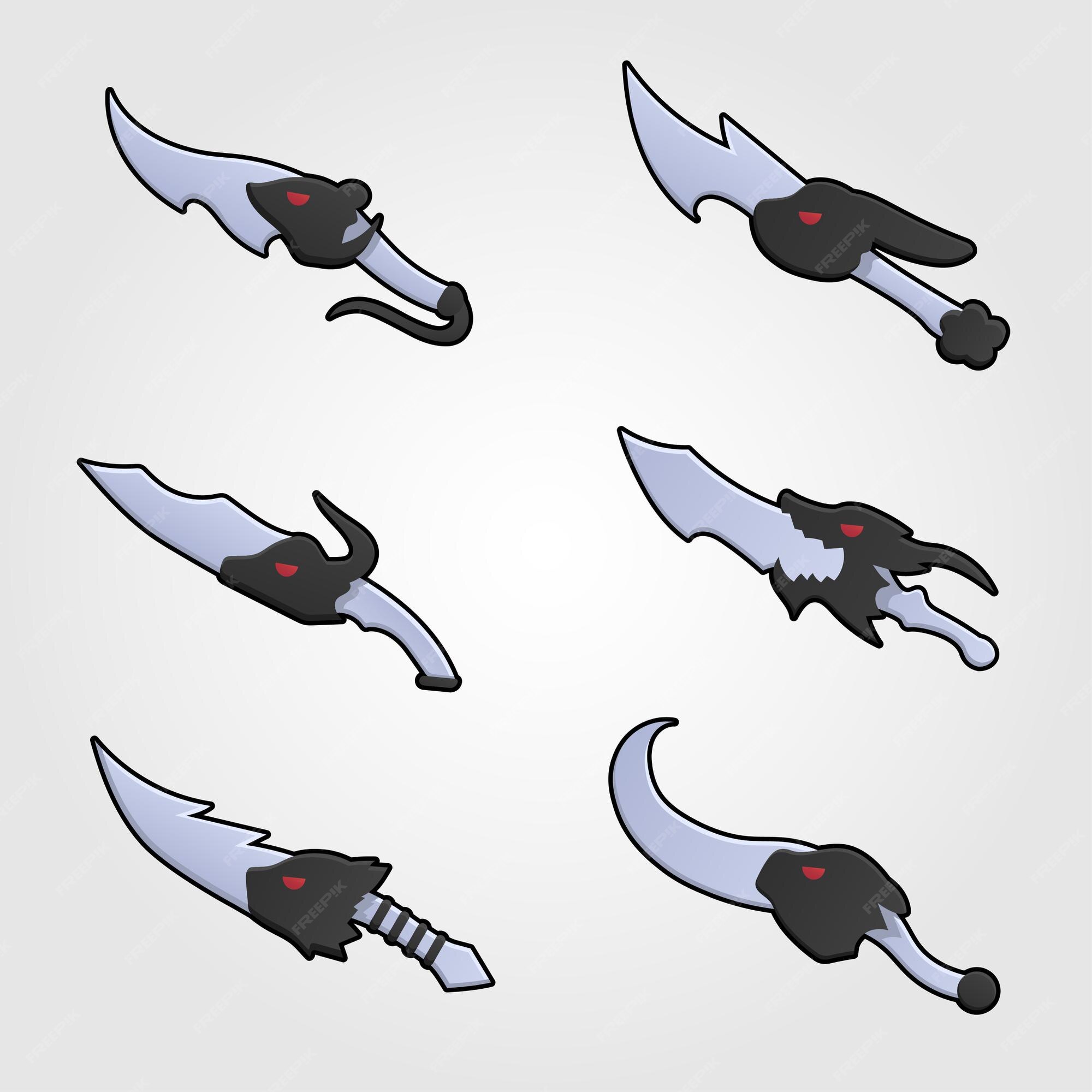 Free Vector  Knifes set for game