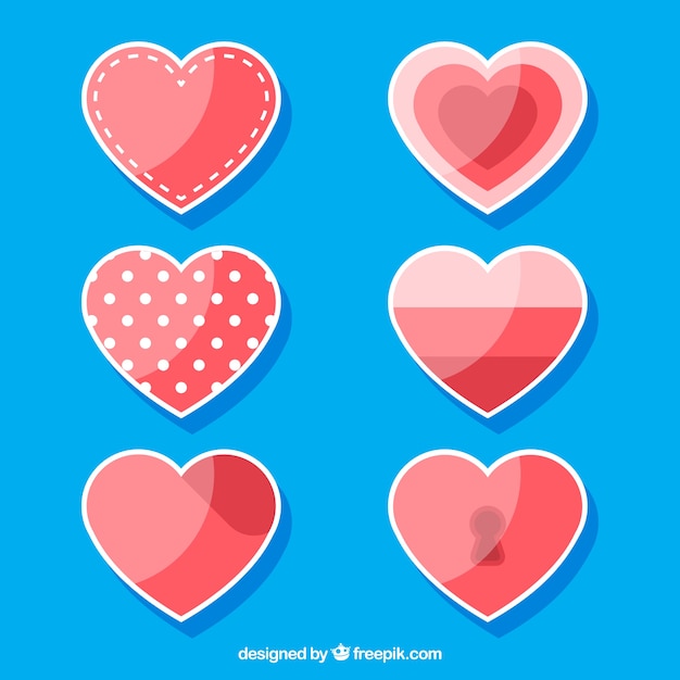 Free vector collection of decorative hearts