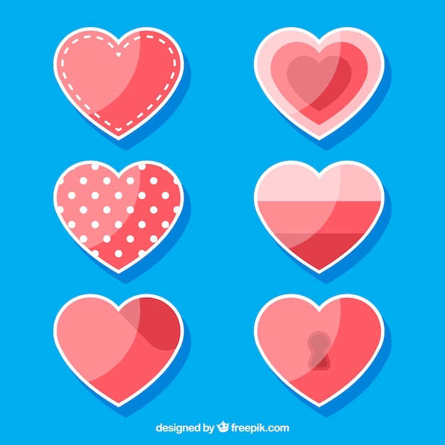 Collection of decorative hearts