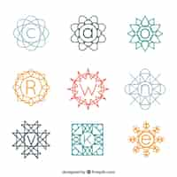 Free vector collection of decorative monogram