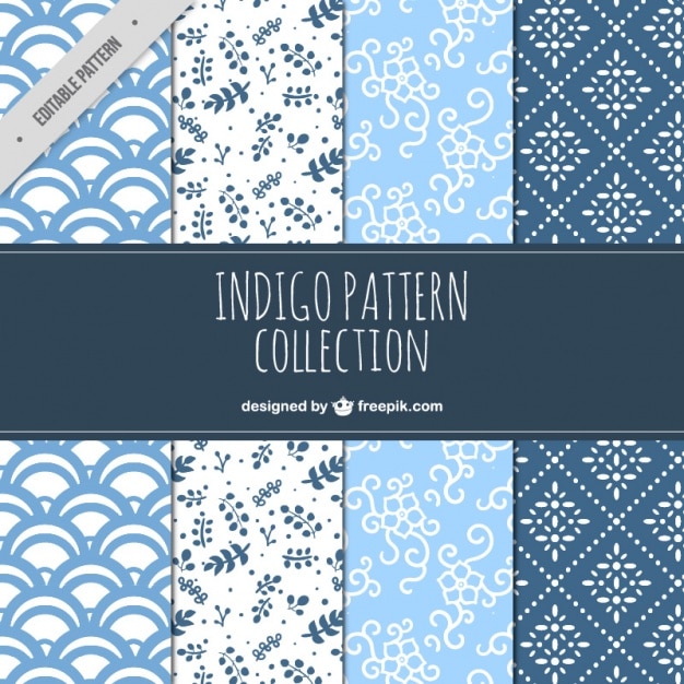 Collection of decorative patterns in vintage style