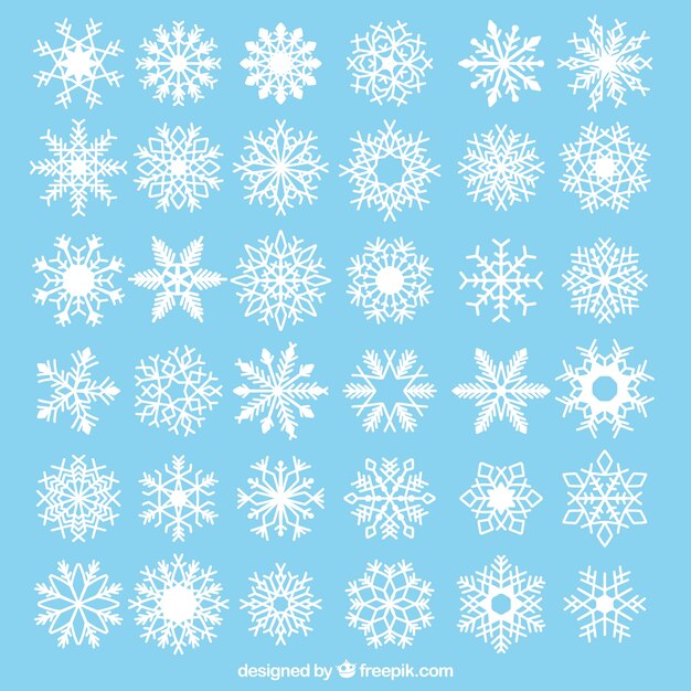 Collection of decorative snowflakes