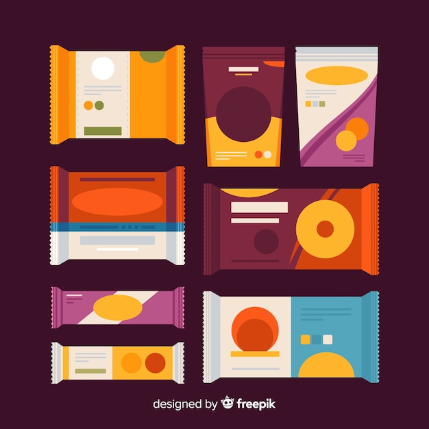 Free vector collection of delicious snacks