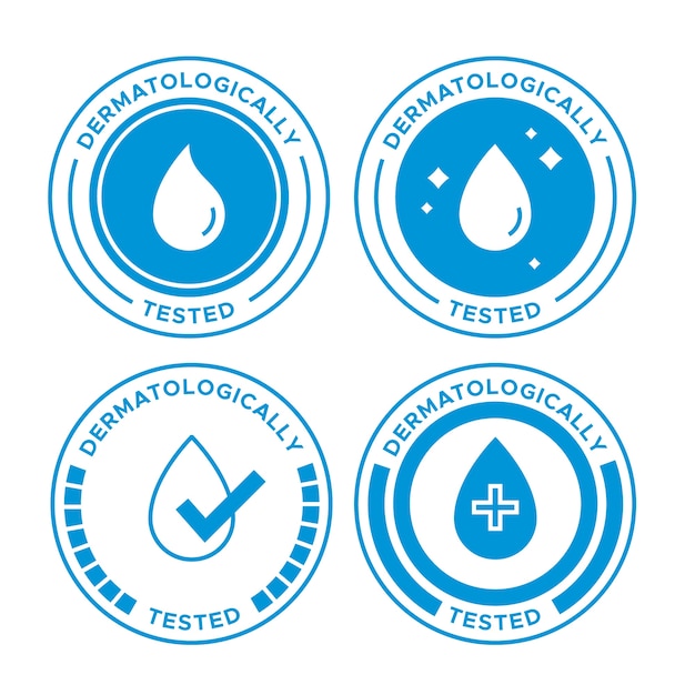 Collection of dermatologically tested labels