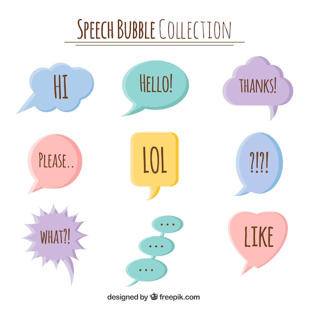 Free vector collection of dialog balloons