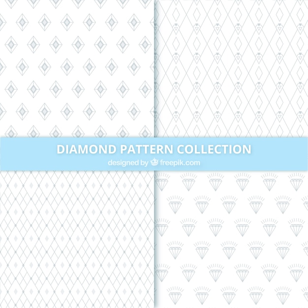 Free vector collection of diamond patterns